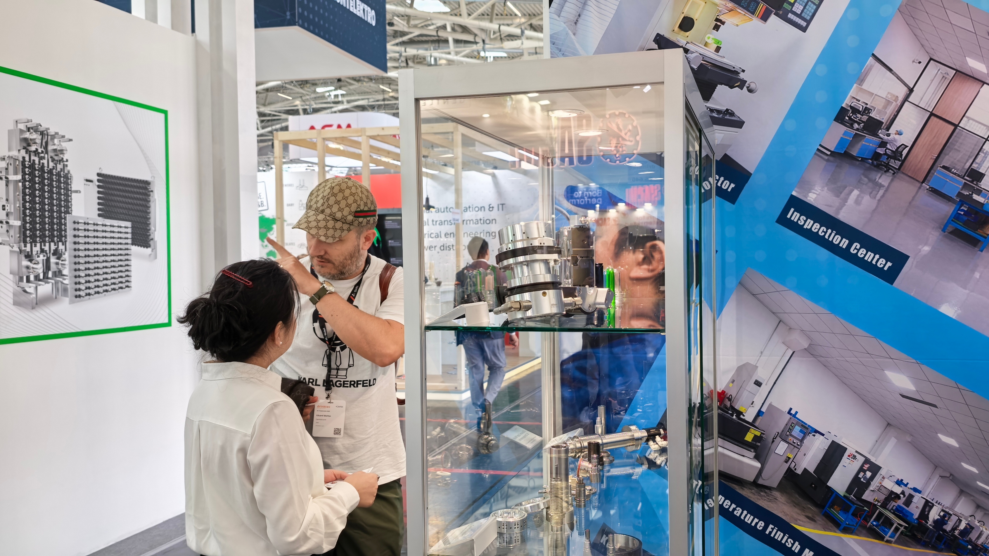 Crowded Baijinyi Precise Technology booth C5-640 at drinktec 2025, showcasing PET molds and production solutions.