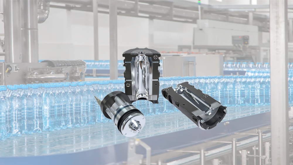 PET blowing mold for Krones cold filled blow molding machine