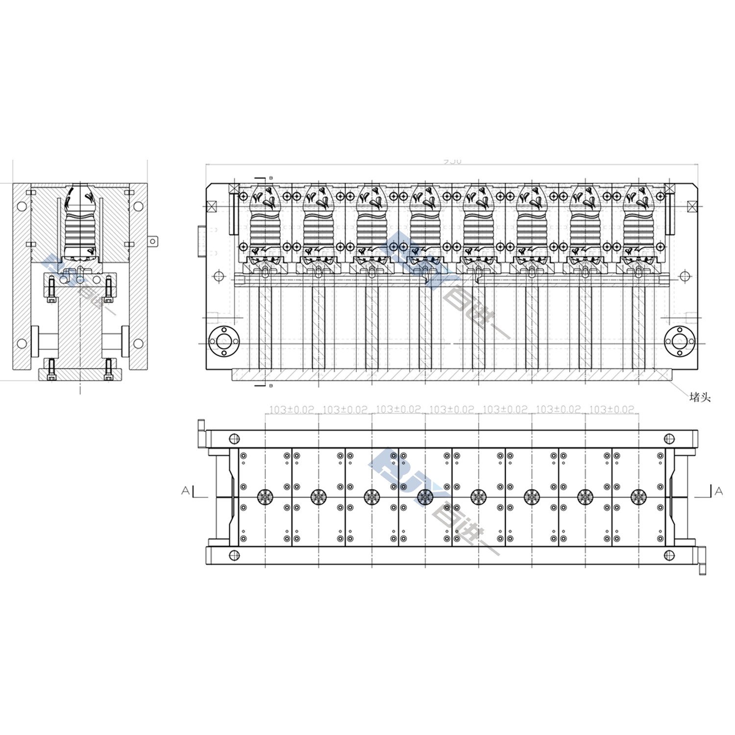 1500ml PET Blow Mould for SMF Linear Machine