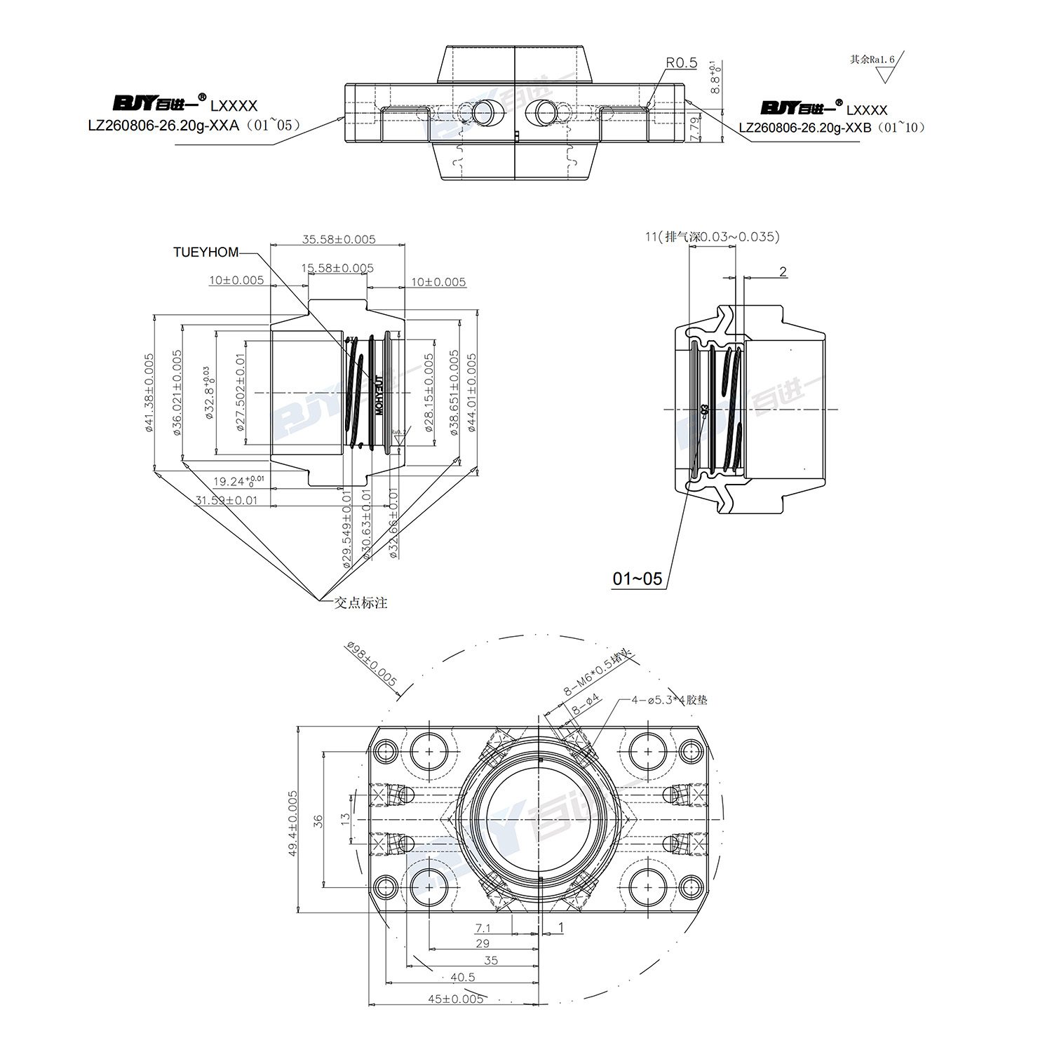 BJY 98 × 35.58 mm Neck Ring